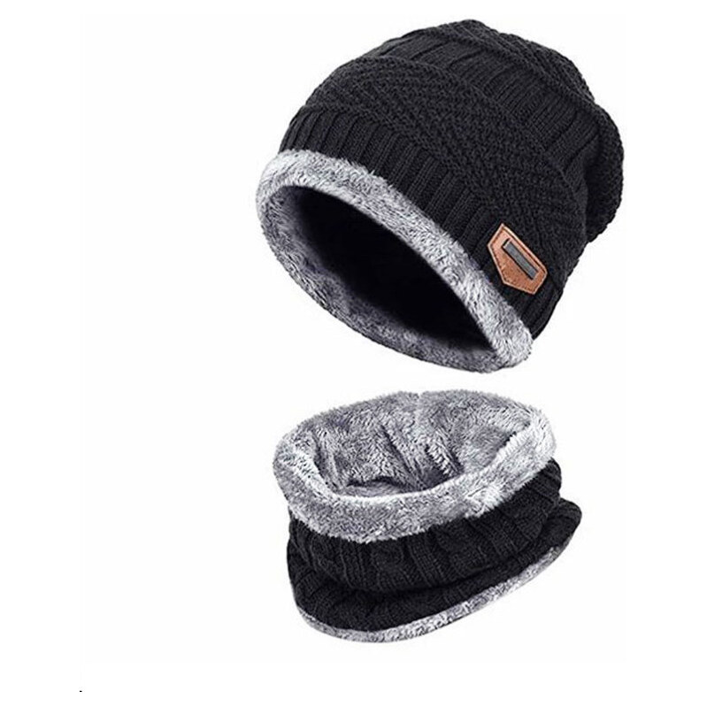 Cixi Rendt Zimný set 2v1 nákrčník a čiapka Čierny 65224042