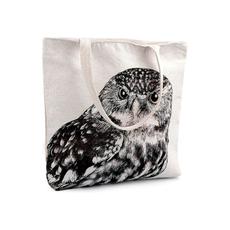 Lifestyle Ľanová nákupná alebo plážová taška Sova 65224033