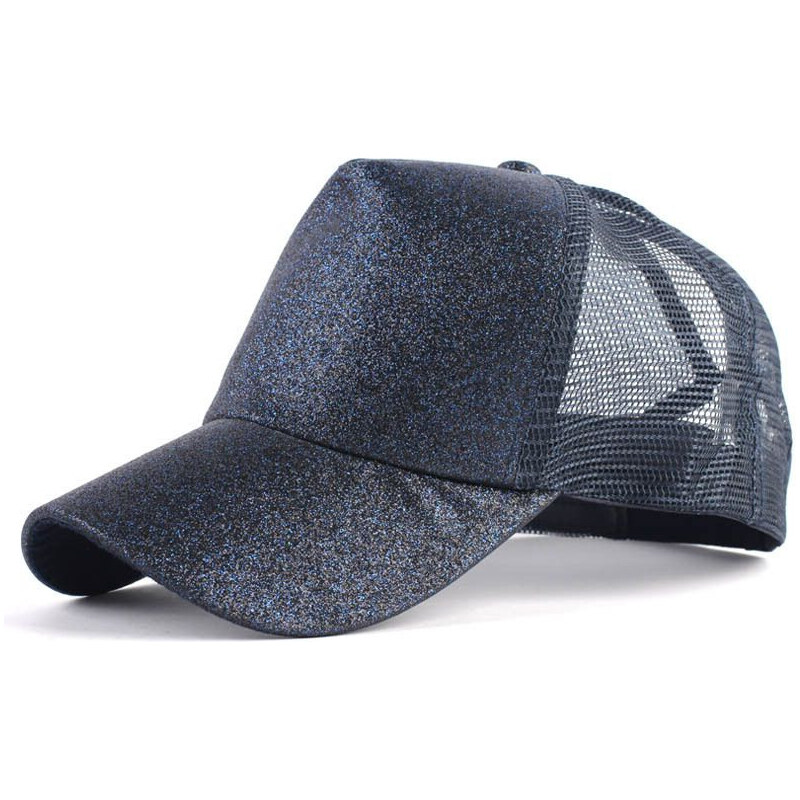 Carla Dámska šiltovka s brokátom na cop Tmavo Modrá 65224066