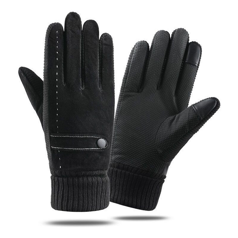 Cixi Pánske kožené zateplené rukavice DARK 65224069