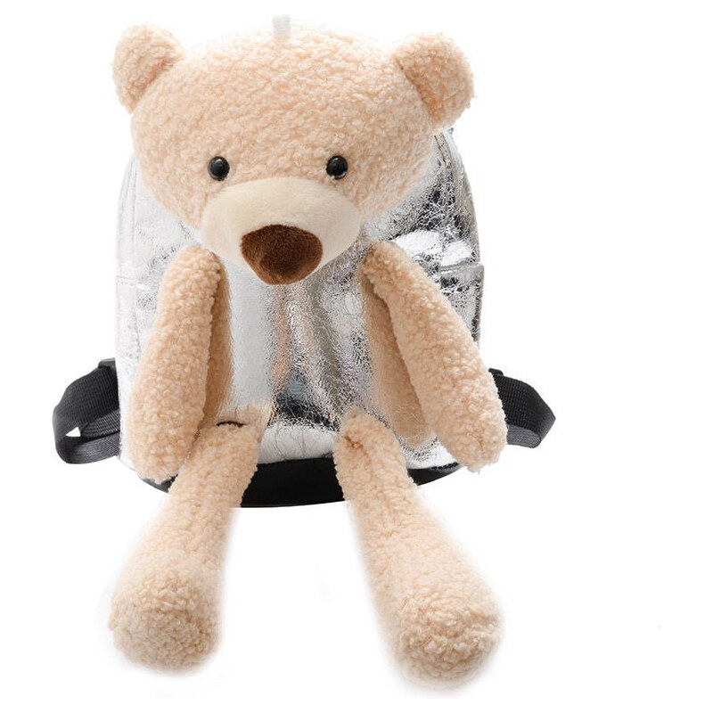 Lifestyle Detský batôžtek s medvedíkom Strieborný 65224186