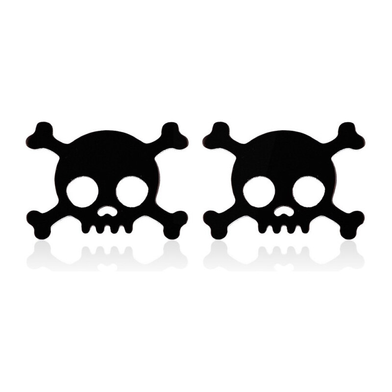 Impress Jewelry Puzetové náušnice puzetové z chirurgickej ocele Smrtka 65224229