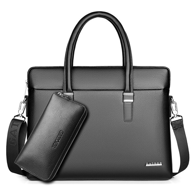 WEIXIER Gatoer pánsky elegantný set Taška + Peňaženka Čierna 65224326