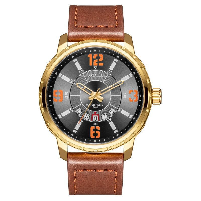 Smael 9103 Pánske analógové hodinky Zlaté 65224454