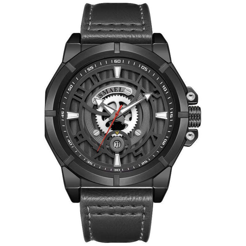 Smael 9163 Pánske analógové hodinky Čierne 65224449