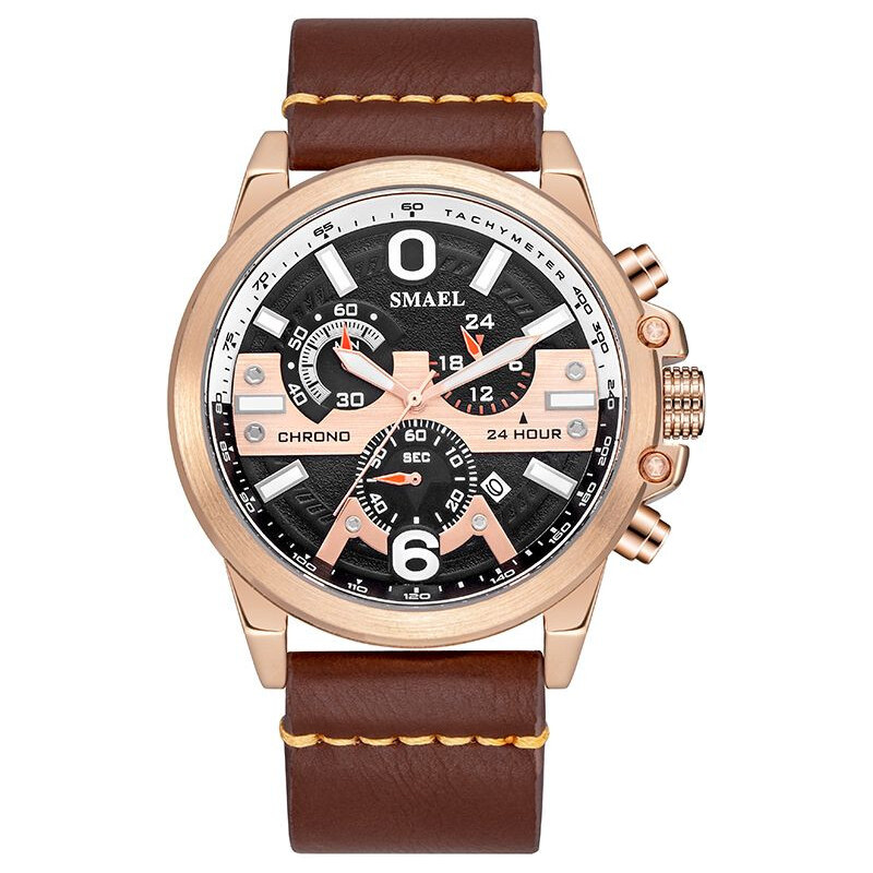 Smael 9010 Pánske analógové hodinky Hnedé 65224481