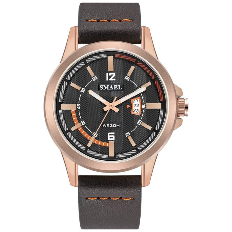 Smael 9111 Pánske analógové hodinky Zlaté 65224480