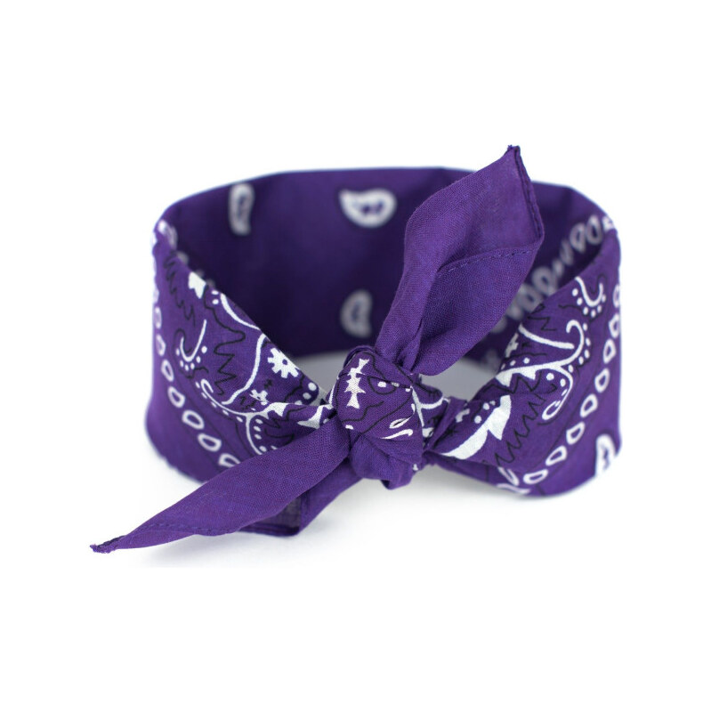 Artofpolo Bavlnená šatka Bandana Fialová 65224547
