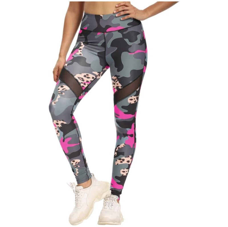 Carla Dámske Športové legíny Fitness Kamufláž Pink 65224552