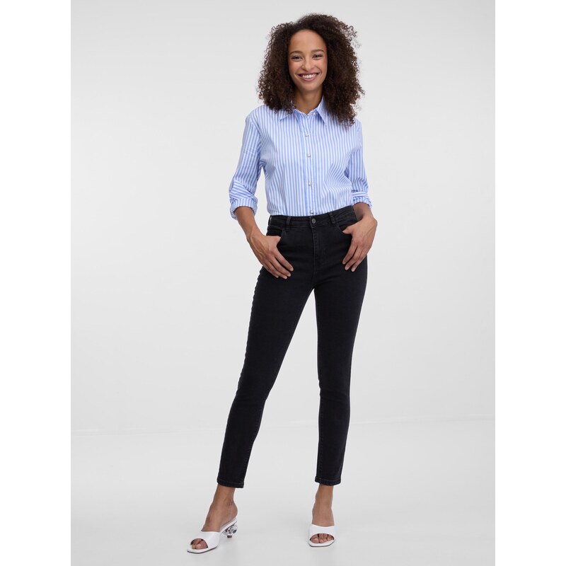 Black womens skinny fit jeans ORSAY - Womens 65233363