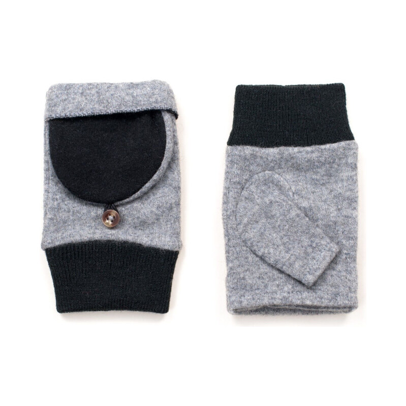 Artofpolo Bezprstové rukavice s chlopňou Craco Šedé 65224710