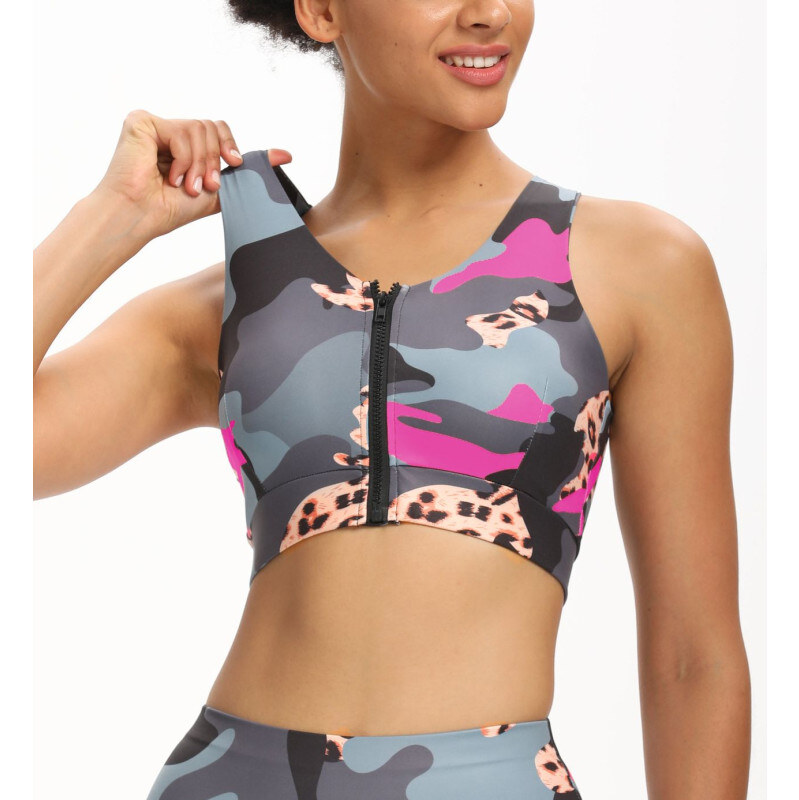 Carla Dámsky Športový top Kamufláž pink 65224871