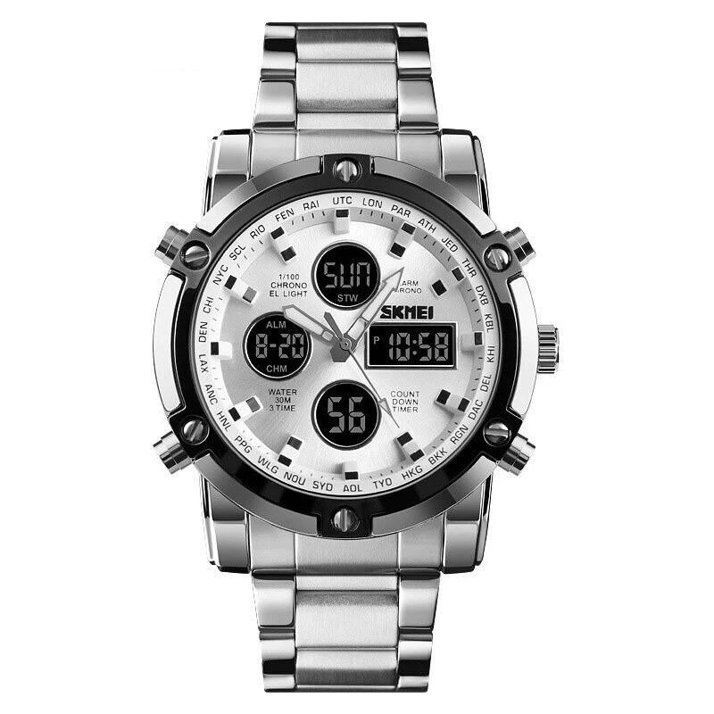 Skmei 1389 pánske duálne hodinky Atomers Strieborné 65224900