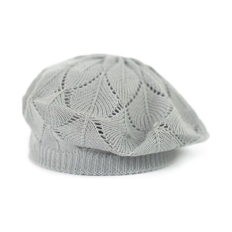 Artofpolo Dámsky pletený baret Liliana Svetlosivý 65225198