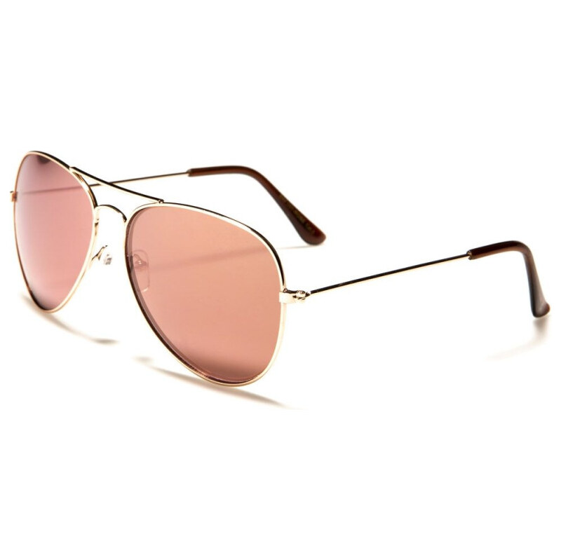 Olympic eyewear AIR FORCE Dámske Zlaté slnečné okuliare Aviator Ružové 65225366