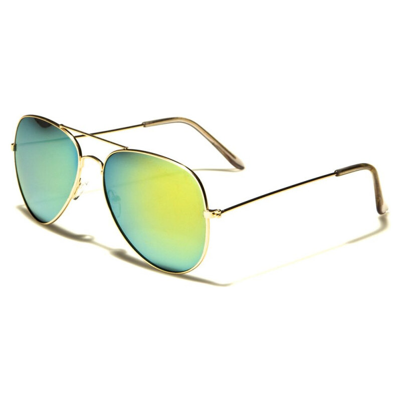 Olympic eyewear AIR FORCE Unisex Zlaté slnečné okuliare Aviator Zelené 65225364