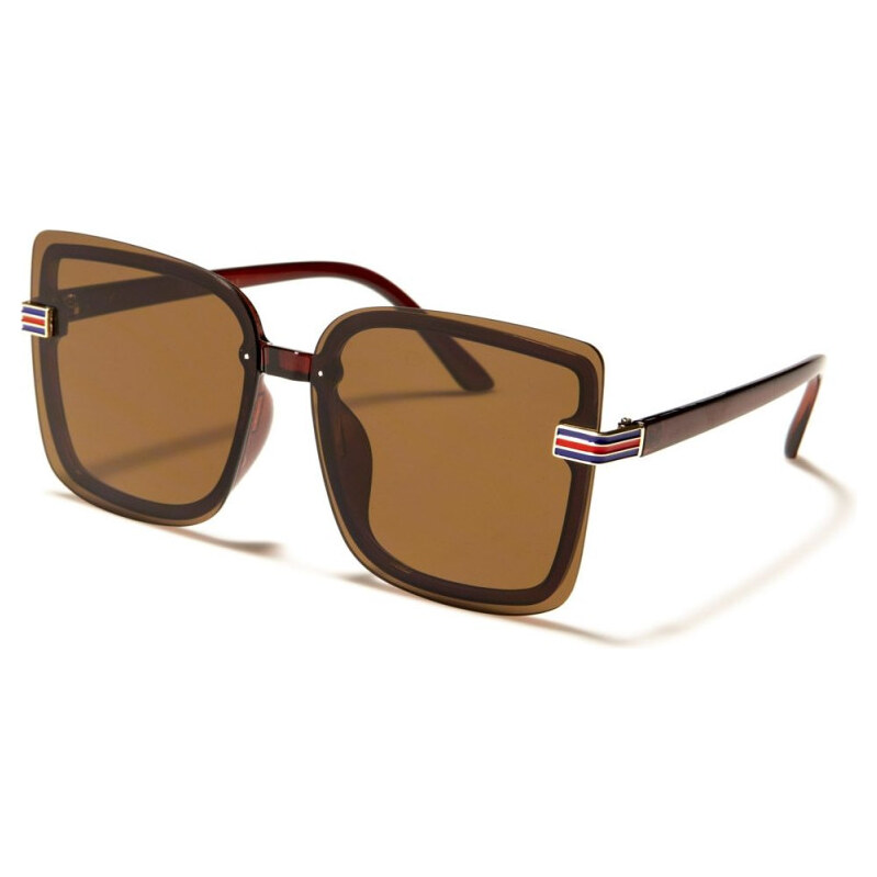 Olympic eyewear VG SQUARE dámske Slnečné okuliare Hnedé 65225360