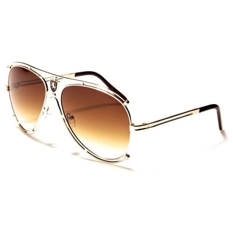 Khan UNISEX Aviator Slnečné okuliare Zlaté 65225423