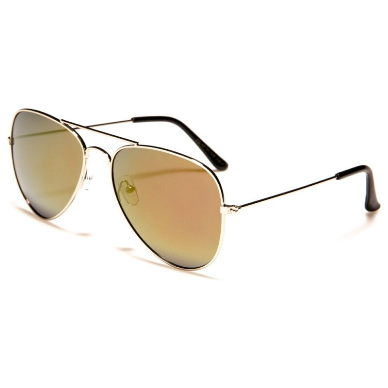 PolarSpex POLARIZED UNISEX AVIATOR slnečné zrkadlové okuliare Zlaté 65225471
