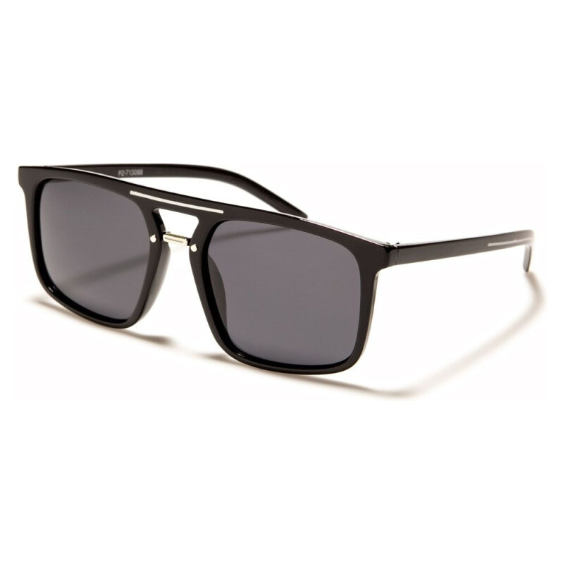 PolarSpex POLARIZED UNISEX OVAL BROW slnečné okuliare Čierne lesklé 65225474