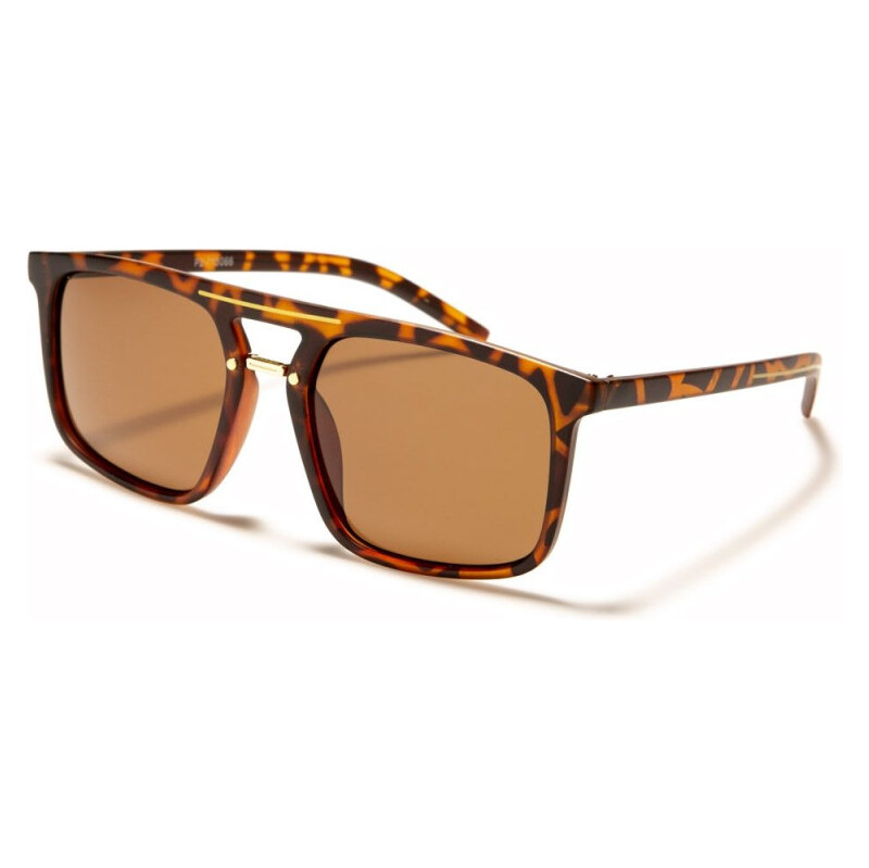 PolarSpex POLARIZED UNISEX OVAL BROW slnečné okuliare Leopard 65225479