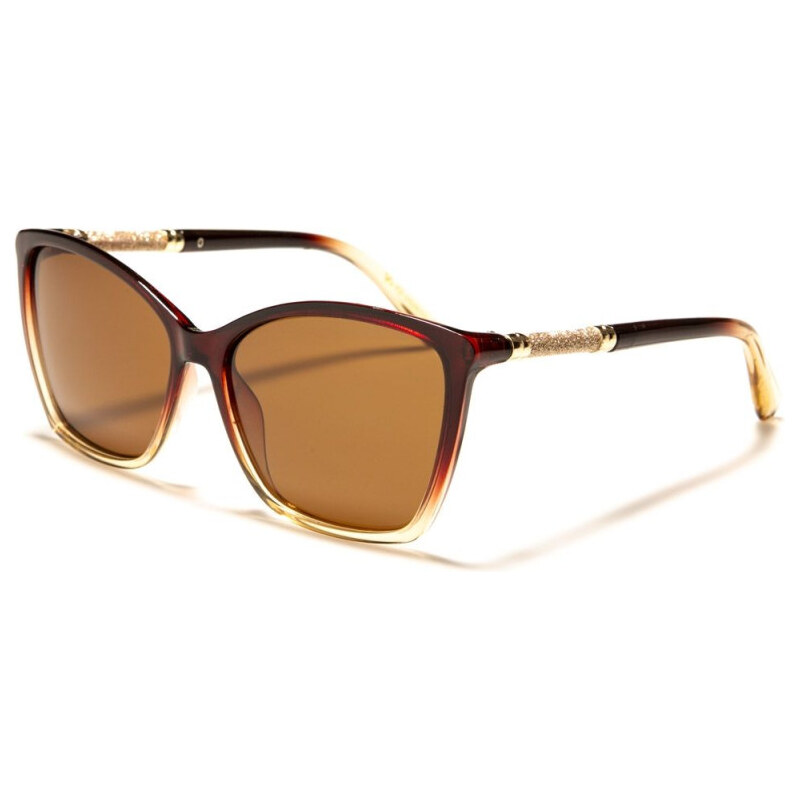 Olympic eyewear POLARIZED VG SQUARED dámske slnečné okuliare Hnedé 65225528