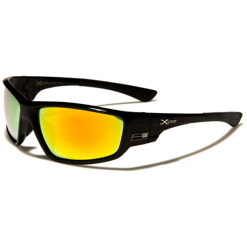 Olympic eyewear X-LOOP WRAP pánske zrkadlové slnečné okuliare Oranžové 65225585