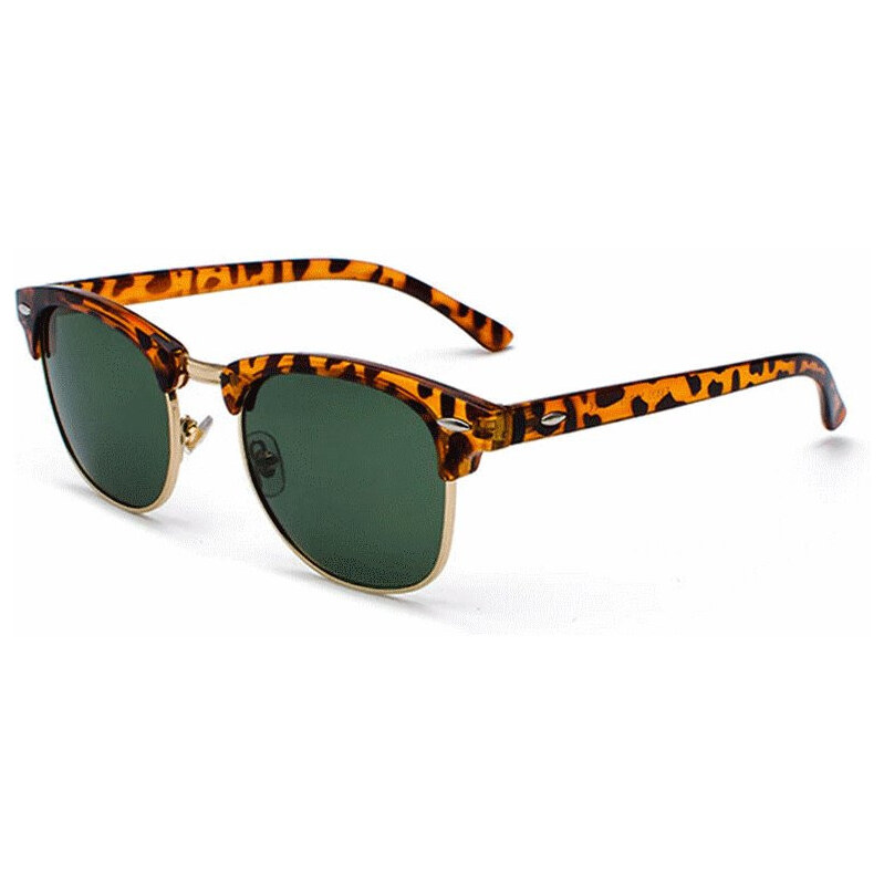 Wayfarer style Slnečné okuliare Old school Gentleman Leopardí Zelené 65225641