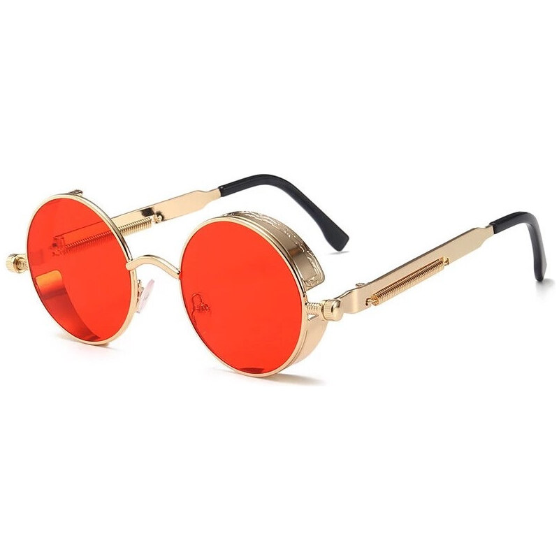 Lifestyle Oválne slnečné okuliare Steampunk Zlato - Červené 65225724