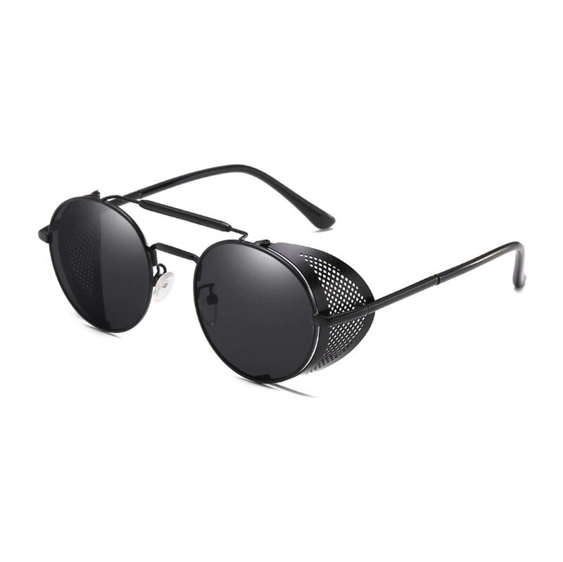 Lifestyle Oválne slnečné okuliare Cyber Steampunk Čierne- dymové 65225733