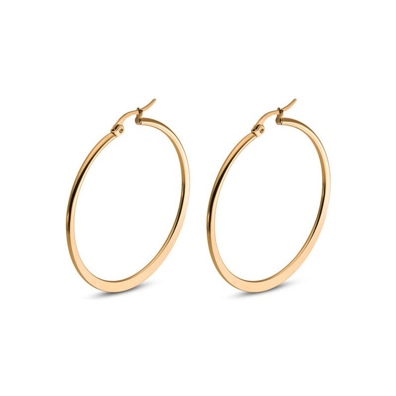 Impress Jewelry Oceľové náušnice kruhy 30-70 mm Just You Zlaté 65225753