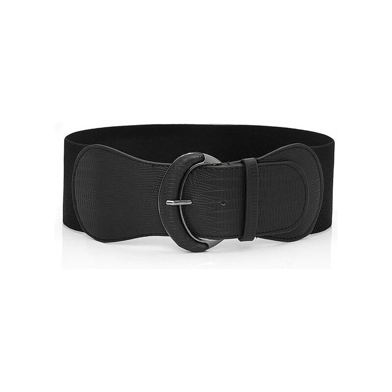 Lifestyle Dámsky strečový široký opasok Kroko Čierny 65225846