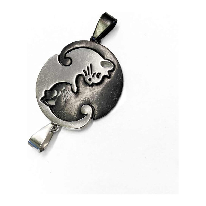 Impress Jewelry Partnerské prívesky puzzle Mačka a Kocúr pre pár 65225948