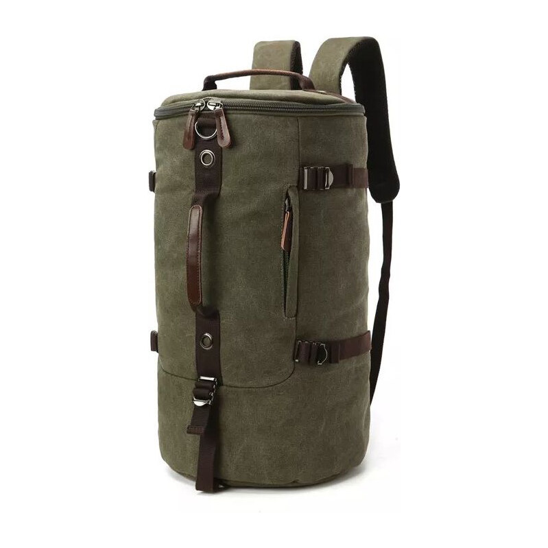 Canvasio Plátená retro multifunkčná taška VS batoh Morón Zelený 39 l 65226059