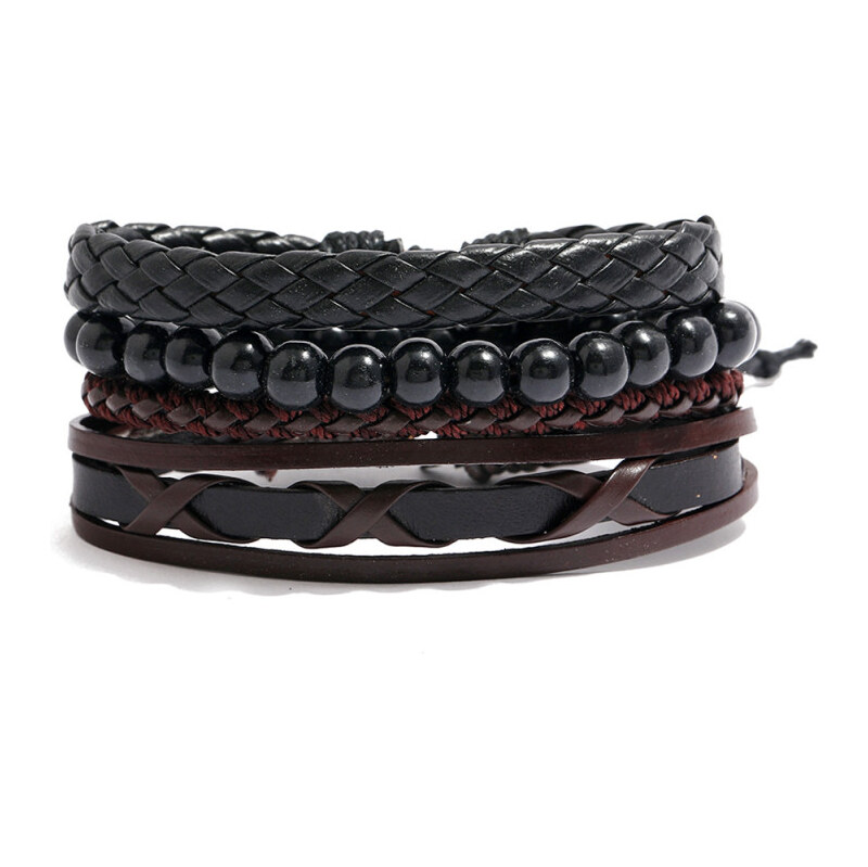 Lodestar Súprava 4 kusov pánskych náramkov Warrior 65226085