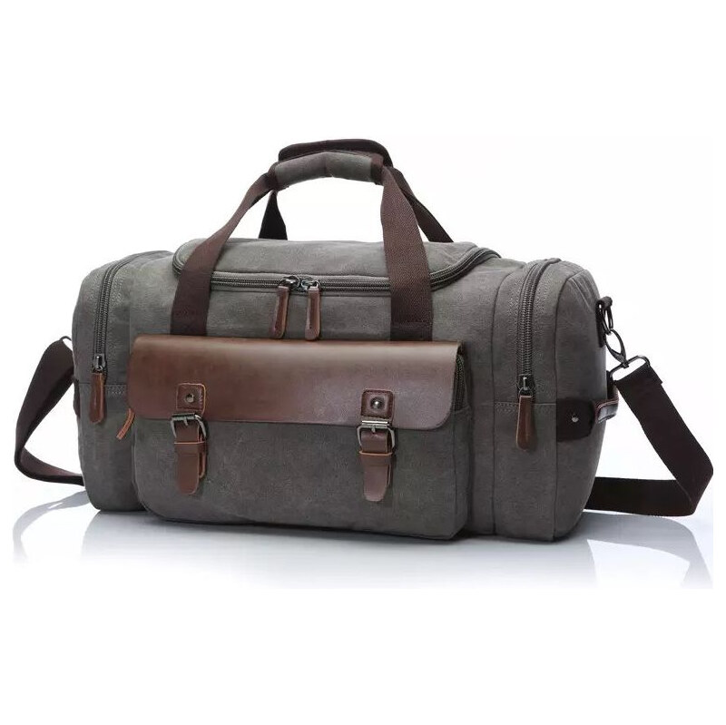 Canvasio cestovná príručná plátená canvas taška Basso Sivá 28 l 65226131