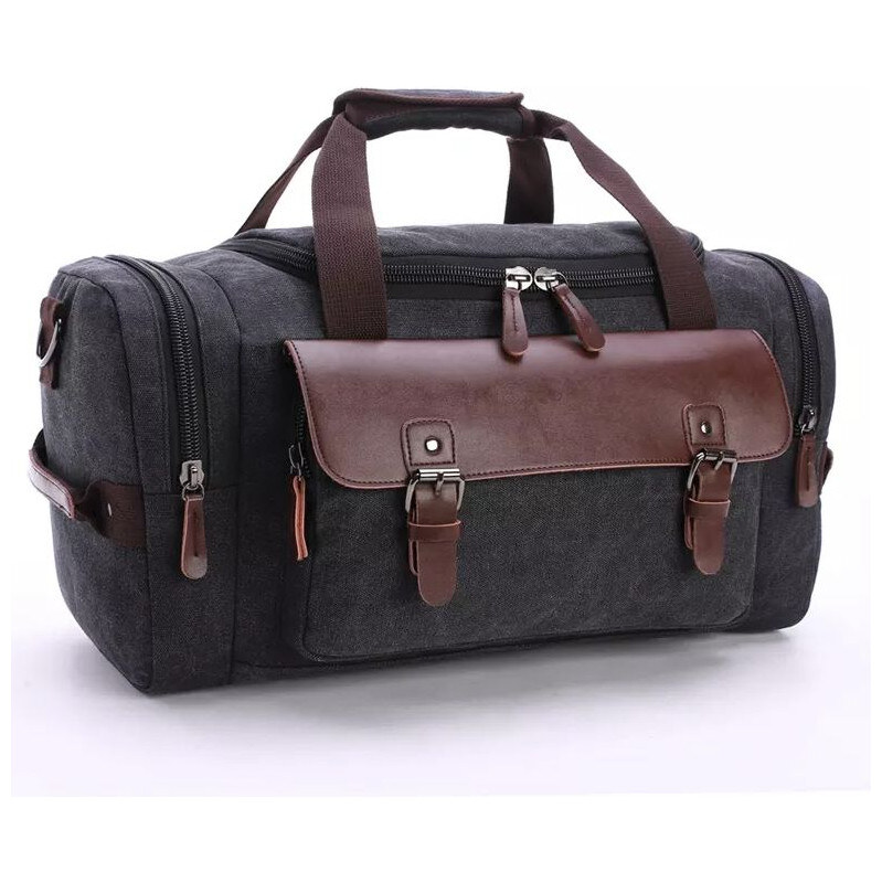 Canvasio cestovná príručná plátená canvas taška Basso Čierna 28 l 65226130