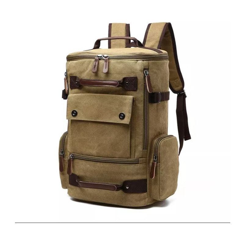Canvasio plátený canvas retro batoh Parera Khaki 25 l 65226158