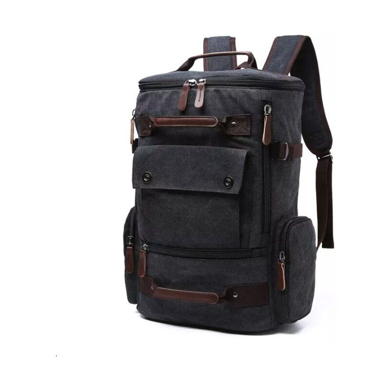 Canvasio plátený canvas retro batoh Parera Čierny 25 l 65226159