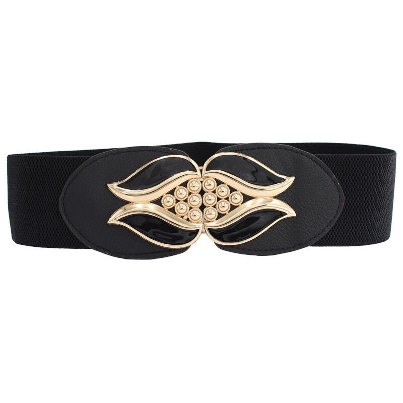 Lifestyle Dámsky strečový opasok na šaty Fish Čierny 65226235