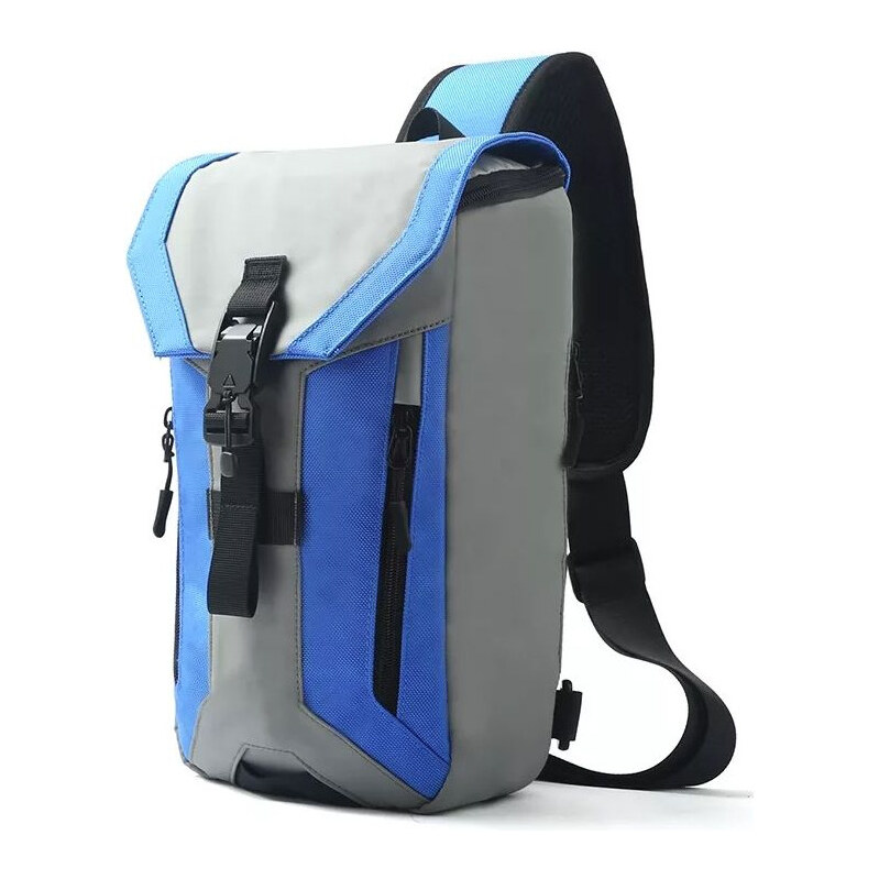 Ozuko outdoor batoh cez rameno Tactical s USB Gross Šedý 7 l 65226249