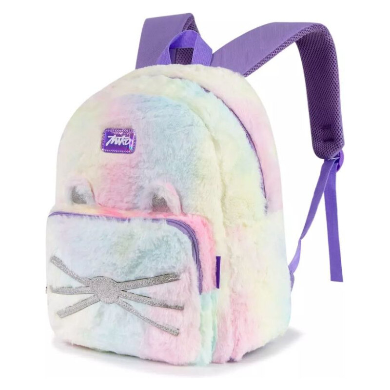 Miko Dievčenský plyšový batoh Mačička fialová 13L 65226258