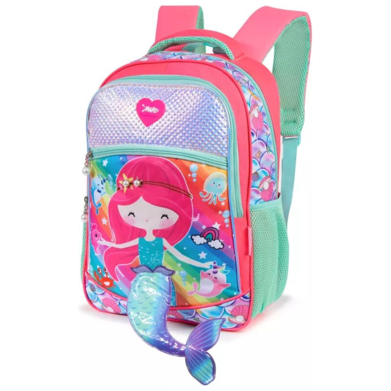 Miko Dievčenský holografický školský batoh 3D Morská panna 15L 65226271