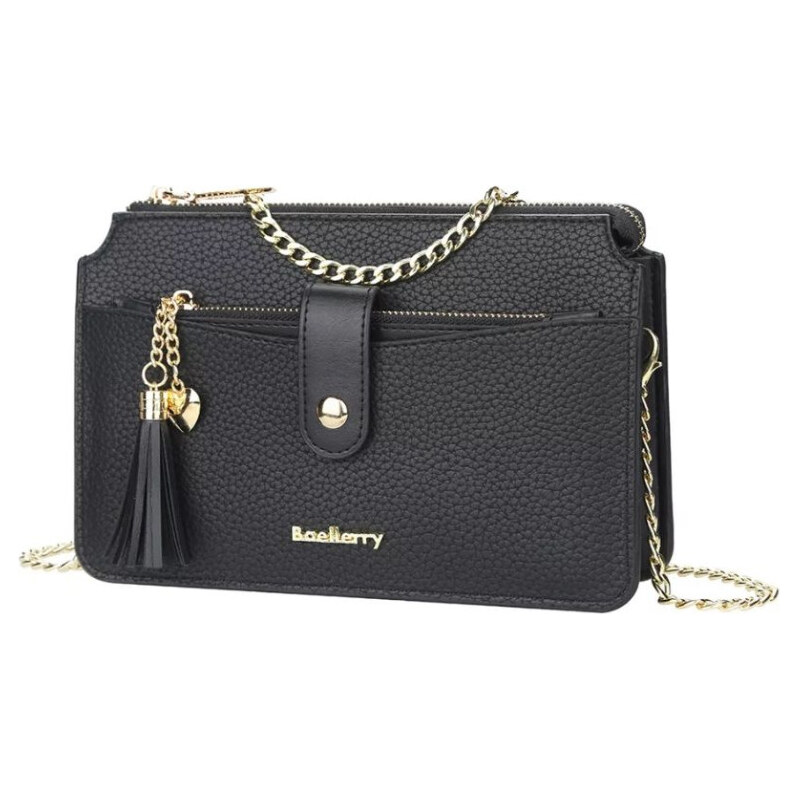 Baellerry Dámska retiazková kabelka so strapcami Čierna 65226364