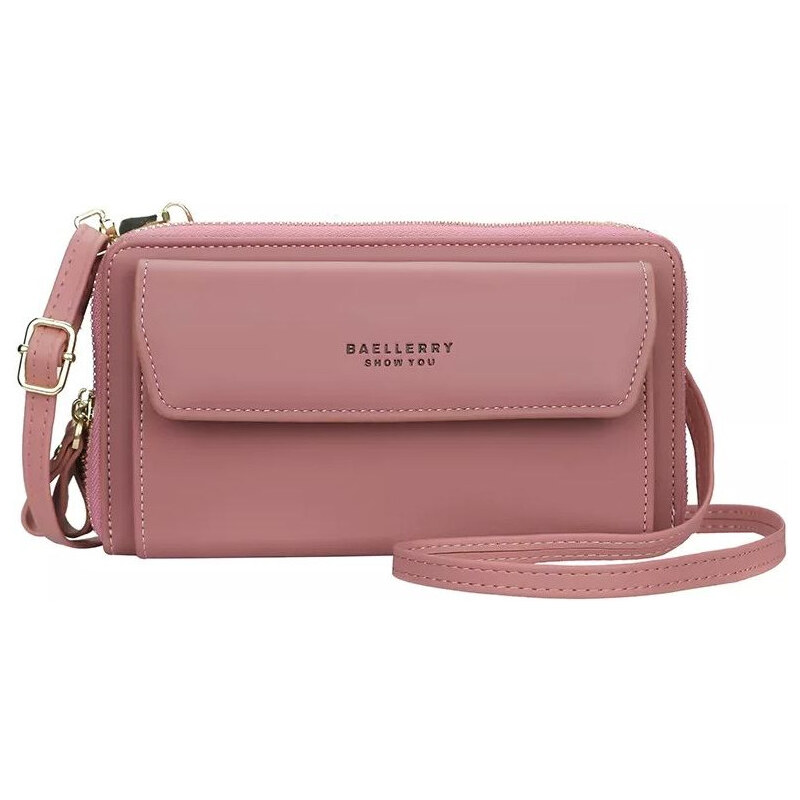 Baellerry Dámska peňaženka s popruhom Maddie Dark Pink 65226394