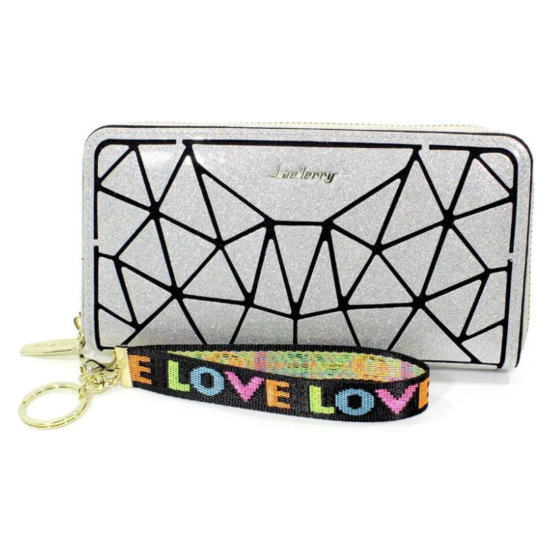 Baellerry Dámska peňaženka s pútkom LOVE Strieborná 65226481