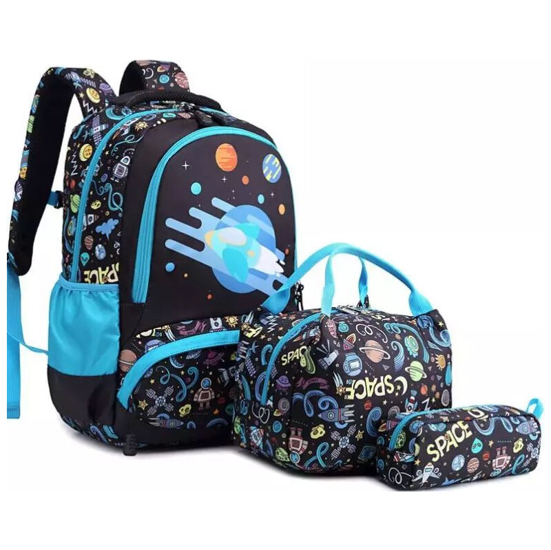 Meisohua Meiso chlapčenský školský batoh set 3v1 Vesmír Space 19L 65226486