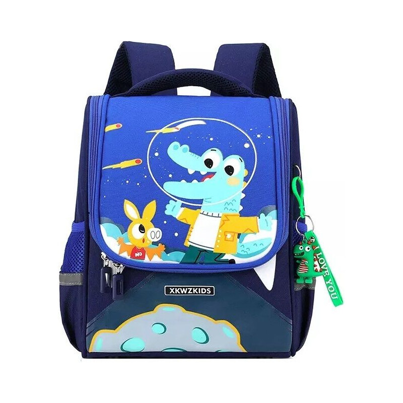 Meisohua Meiso detský školský batoh s dinosaurom a príveskom Modrý 15L 65226516