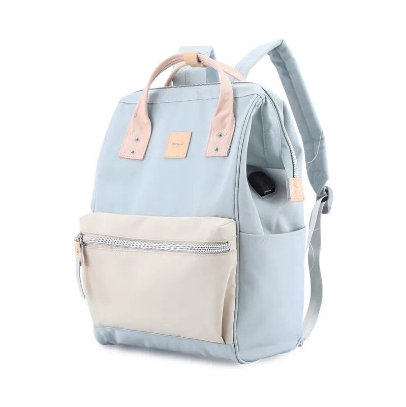E-shop Himawari dámsky batoh s USB port Turner Modrý 19 l