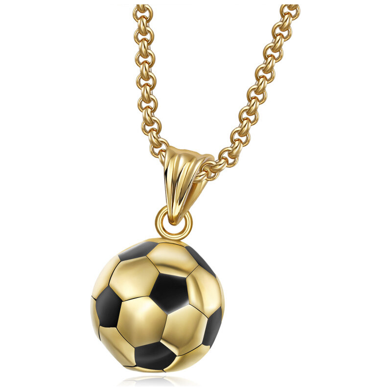 Impress Jewelry Prívesok z chirurgickej ocele Futbalová lopta Zlatá 65226858